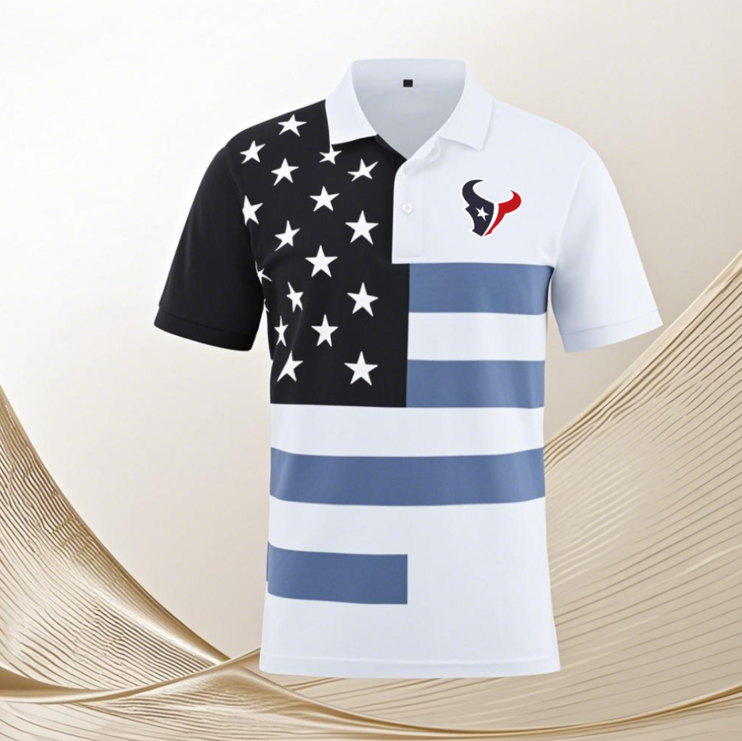 Houston Texans white #83 Men 2025 NFL polo T shirt